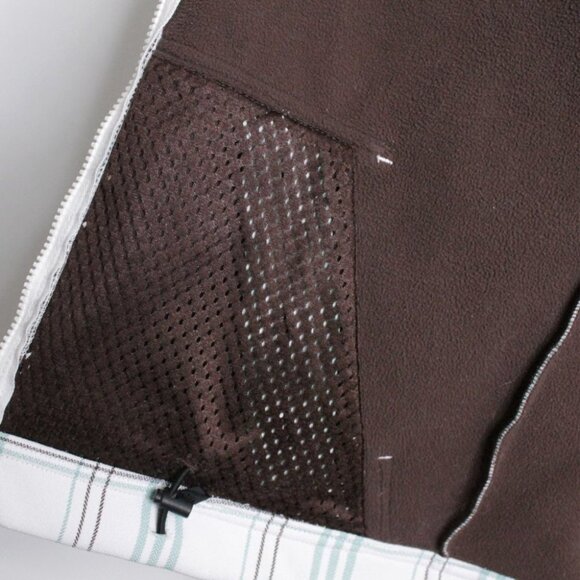 Patagonia Women's White  Green Plaid Hooded Jacket Size S - Picture 13 of 16